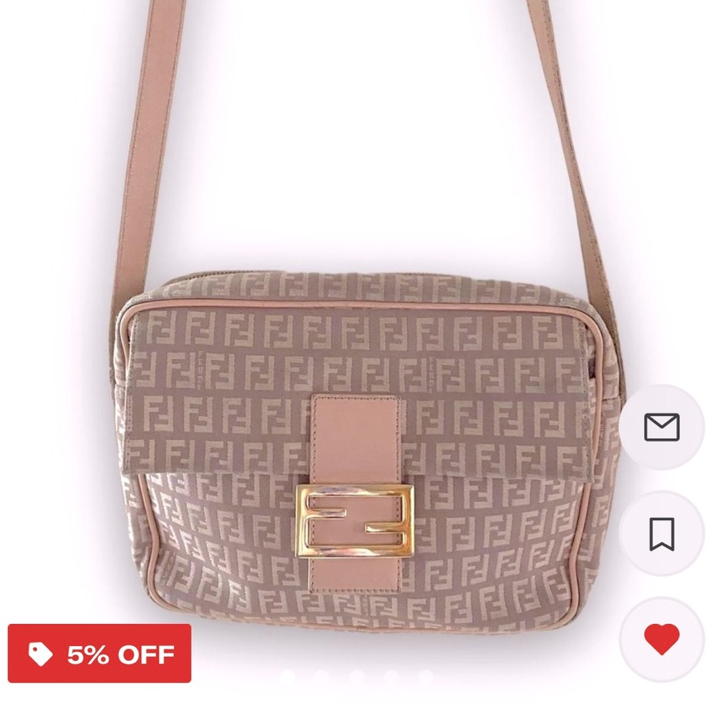 Fendi Pink and Gold Hobo Bag